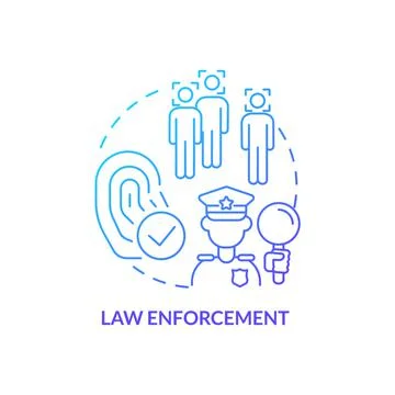 Law enforcement blue gradient concept icon イラスト素材