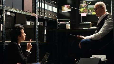 Law enforcement commitment to solve case Stock Photos