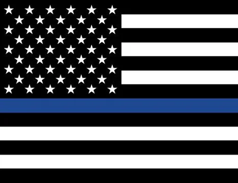 Law Enforcement Support Flag Stock Illustration