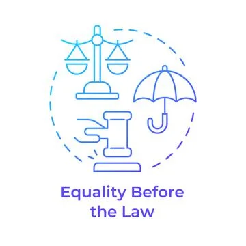 Law equality blue gradient concept icon Stock Illustration