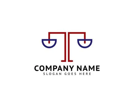 Law Firm Logo Vector Template Design Stock Illustration