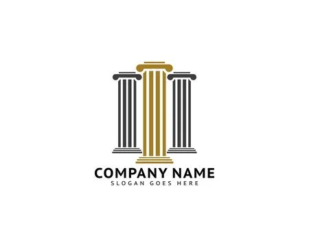 Law Firm Logo Vector Template Design Stock Illustration