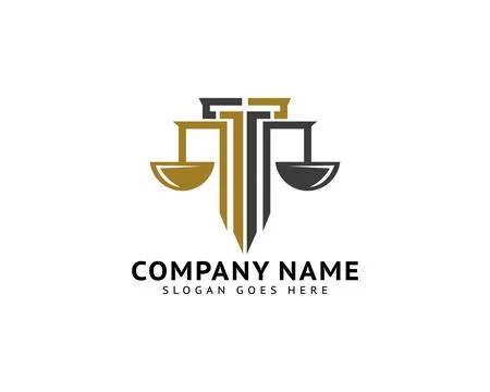 Law Firm Logo Vector Template Design Stock Illustration