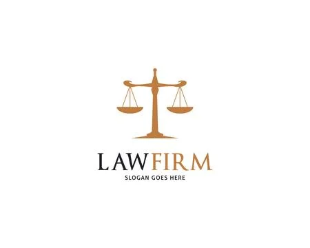 Law Firm Logo Vector Template Design Stock Illustration