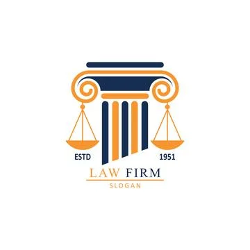 Law firm vector logo Stock Illustration