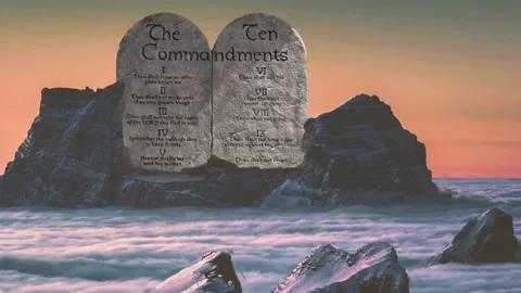 Law of God the Ten Commandments Video stock 229177746