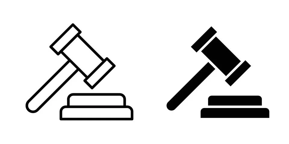 Law icon for design projects and web UI Illustrazione stock