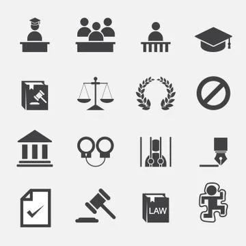 Law icon Illustrazione stock