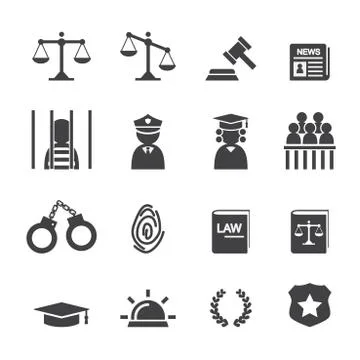 Law icon Stock Illustration