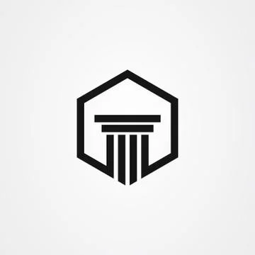 Law icon logo vector design Stock Illustration