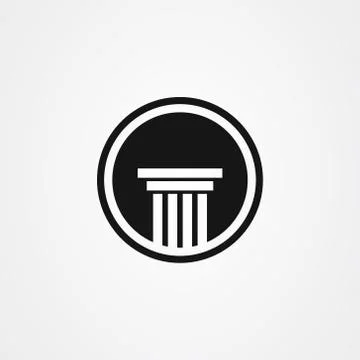 Law icon logo vector design Stock Illustration