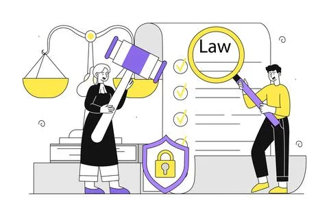 Law Information vector simple Stock Illustration