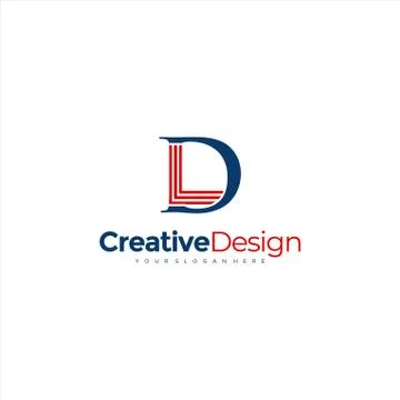 LAW Letter DL Logo Initial DL Logo LAw Firm Icon Stock Illustration