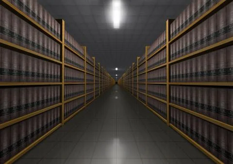 Law library Stock Illustration