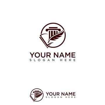 Law logo stylized creative design template Stock Illustration