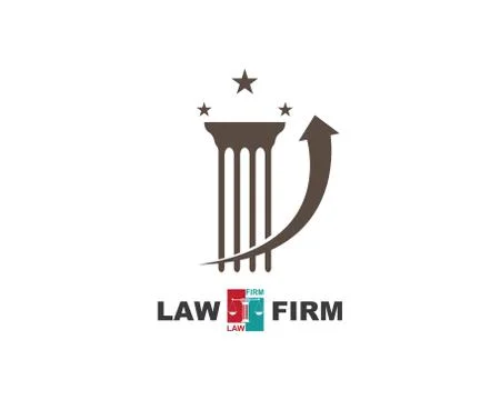 Law logo vector template Illustrazione stock