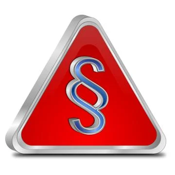 Law paragraph button - 3D illustration Stock Illustration