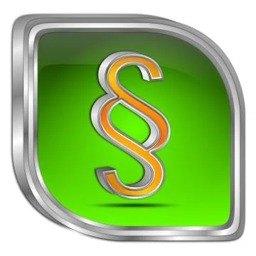 Law paragraph button - 3D illustration Stock Illustration
