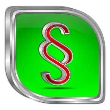 Law paragraph button - 3D illustration Stock Illustration
