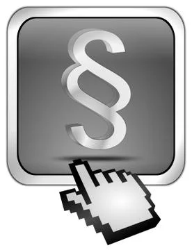 Law paragraph button with cursor Stock Illustration
