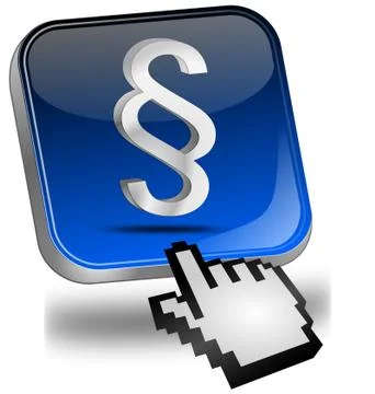 Law paragraph button with cursor Stock Illustration