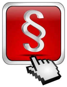 Law paragraph button with cursor Stock Illustration