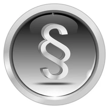 Law paragraph button Stock Illustration