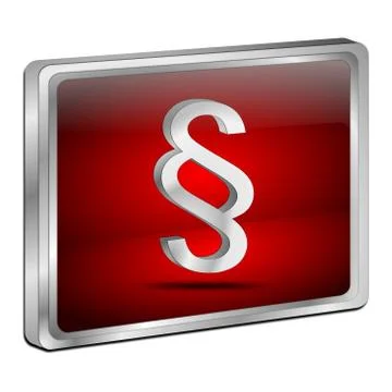 Law paragraph button Stock Illustration