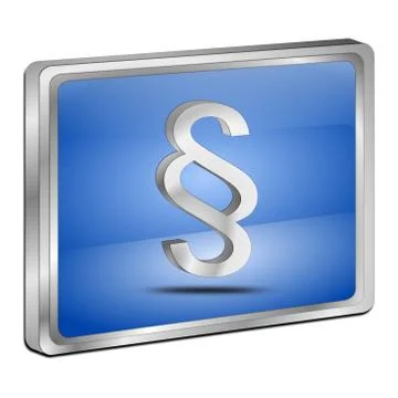 Law paragraph button Stock Illustration