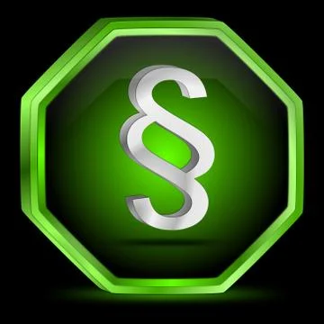 Law paragraph button Stock Illustration