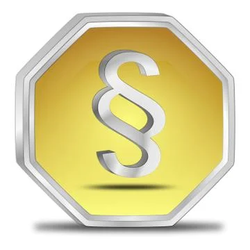 Law paragraph button Stock Illustration