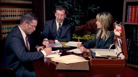 Law professionals meeting in conference room Stock Footage 59239468