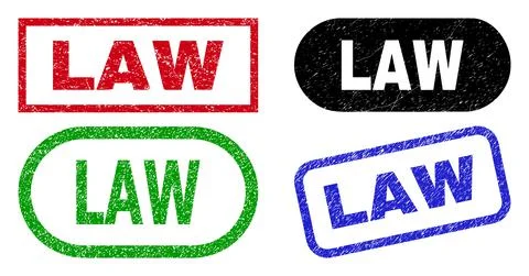 LAW Rectangle Watermarks Using Grunged Texture Stock-Illustration