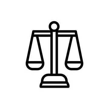 Law scale icon Vector illustration Stock Illustration