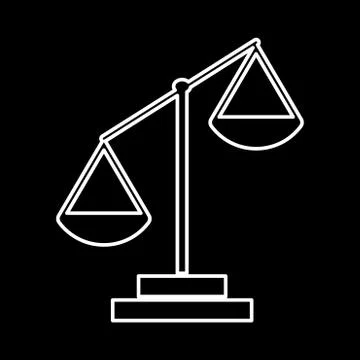 Law scale it is icon . Illustrazione stock