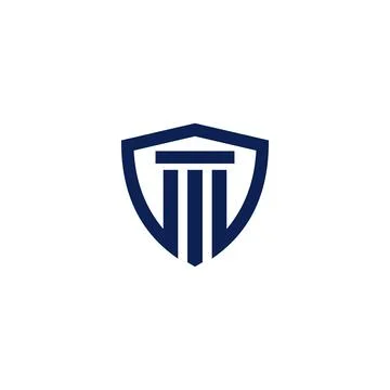 Law shield logo vector design Stock Illustration