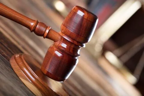 Law theme – court library. Stock Photos