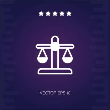 Law vector icon Stock Illustration