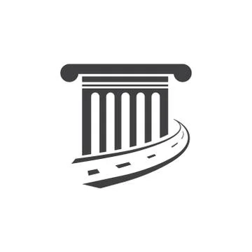 Law way logo design vector Stock Illustration