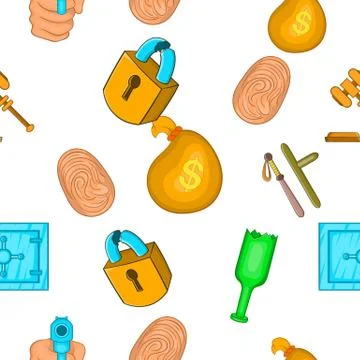 Lawlessness pattern, cartoon style Stock Illustration