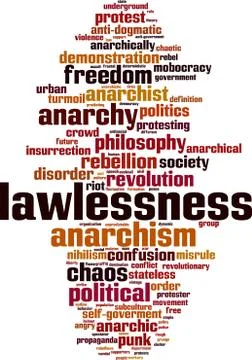 Lawlessness word cloud Stock Illustration