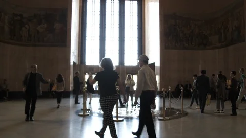 Lawmakers In State Capitol Lobby Timelapse Stock Footage 108743502