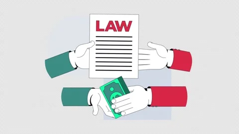 Lawmaking manipulation 2D animation Stock Footage 340391436