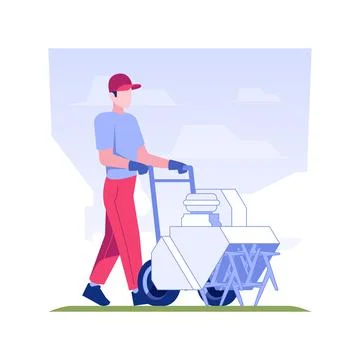 Lawn aeration isolated concept vector illustration. Ilustración de archivo