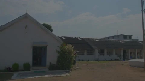 The lawn and corridor inside the prison india Video stock 222035143