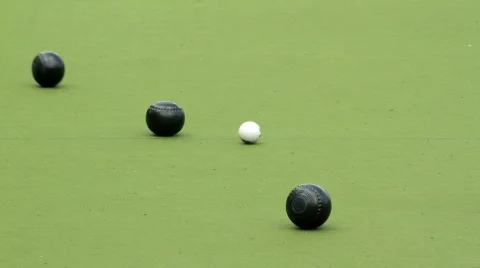Lawn bowls Stock Footage