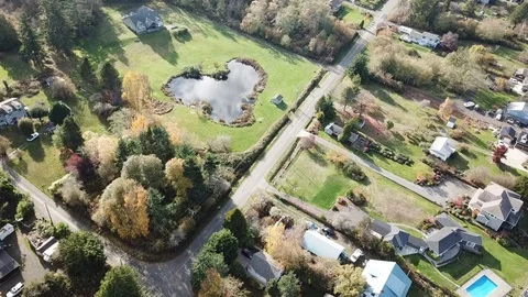 Lawn cloud reflections Stock Footage 99416745