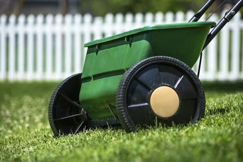 Lawn drop spreader 写真素材