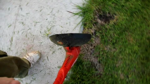 Lawn edge trimmer Video stock 776604