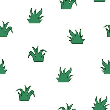 Lawn grass. Seamless pattern. Stock Illustration